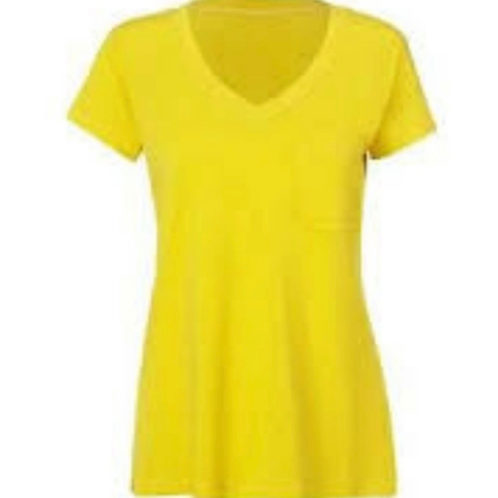 Cabi Spring 2021 NWT Yellow Fold Pocket Tee